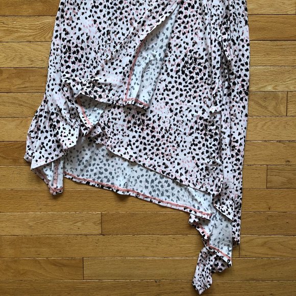 Brand New Bcbgmaxazria Women's Bcbg Painted Animal Print Wrap Dress - Picture 8 of 15